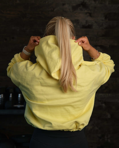 Cropped Oversize Hoodie (Lemon)